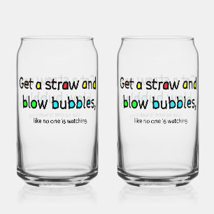 Canette Soufflez des bulles en verre