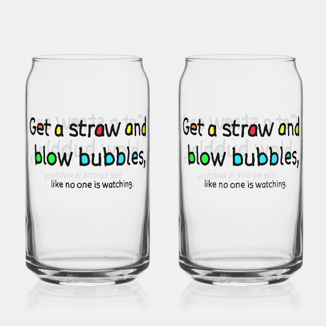 Canette Soufflez des bulles en verre (Recto)