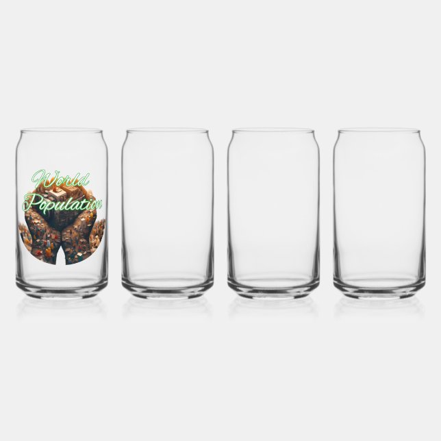 Canette Style Drinkware : Verre Can Imprimé, Set : Set de  (Recto)
