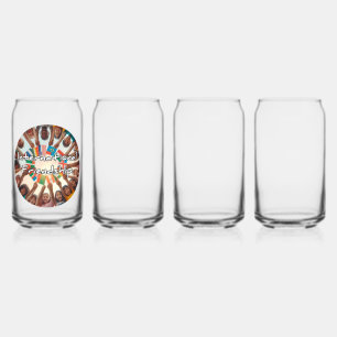 Canette Style Drinkware : Verre Can Imprimé, Set : Set de 