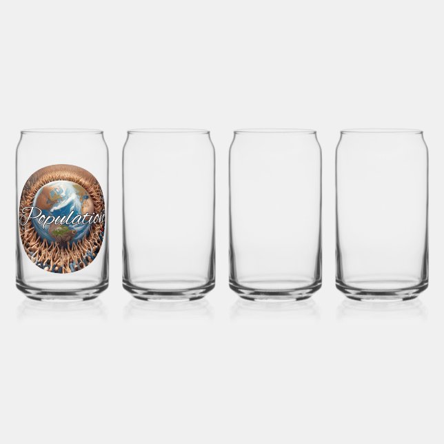 Canette Style Drinkware : Verre Can Imprimé, Set : Set de  (Recto)