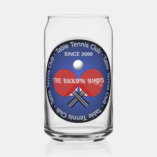 Canette Table Tennis Ping Pong Verre Bière (Recto)