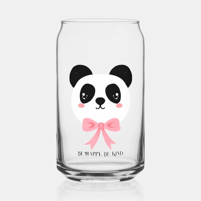 Canette Tasse en verre à arc adorable panda (Recto)