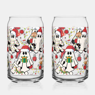 Canette Tasses en verre fantôme de Noël Santa