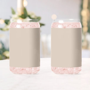 Canette Tendance Couleur doux Taupe Minimaliste Verre