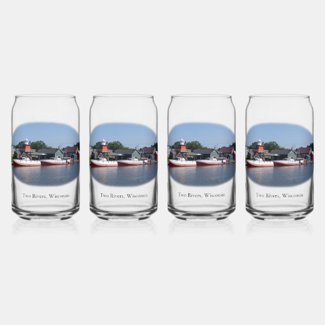 Canette Two Rivers, Wisconsin peut verre (Recto)
