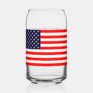 Canette Un drapeau américain peut verre simple ou des verr