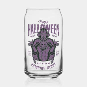 Canette Vampire Nuit Halloween Verre - Gothique Violet