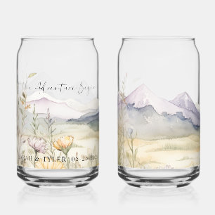 Canette Verre à bière personnalisé à l'aquarelle de montag