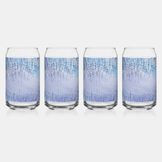 Canette Verre à boire avec éclaboussures de peinture abstr