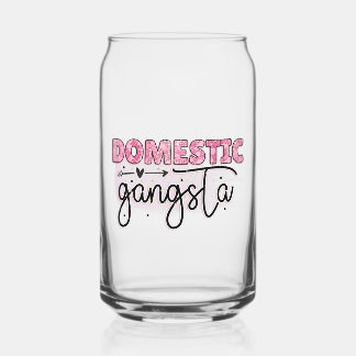 Canette Verre à boire Gangsta domestique - Cadeau rose amu
