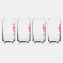 Verre à boire mignon avec nœud en satin rose