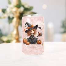 Verre à café glacé Happy Halloween citrouilles