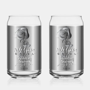 Canette Verre à Can Rose en Acier pour les 11 ans d'Annive