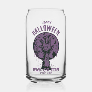 Canette Verre à main Zombie d'Halloween - Trace ou traitem