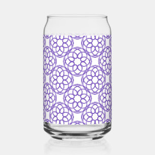 Canette Verre à motif géométrique sans couture violet blan