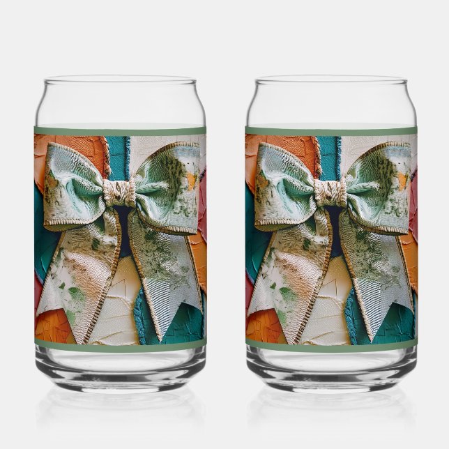 Canette Verre à soda avec ruban vert (Recto)
