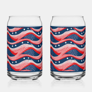Canette Verre à soda drapeau