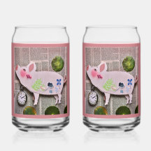 Verre à soda en forme de cochon en papier