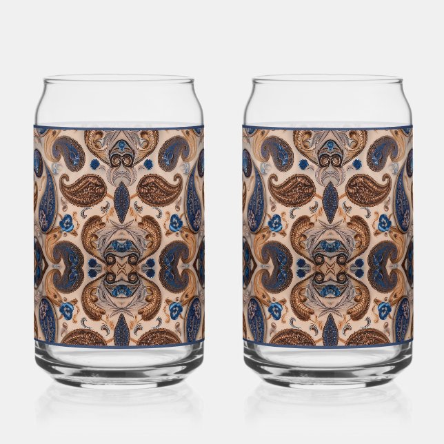 Canette Verre à soda Paisley (Recto)