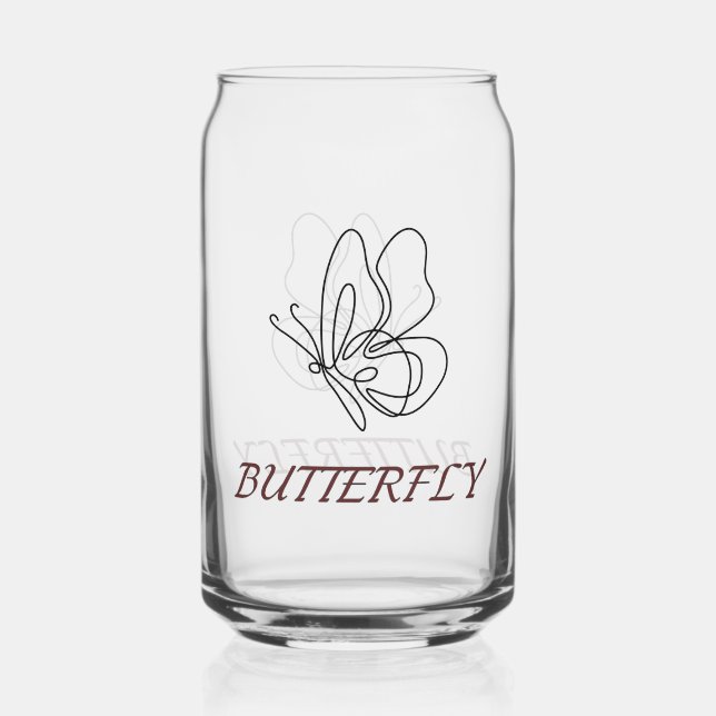 Canette Verre d'art papillon (Recto)