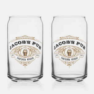 Canette Verre de bière de brasserie personnalisée