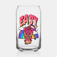 Verre de Can EASY Tiger Retro Arc-en-ciel