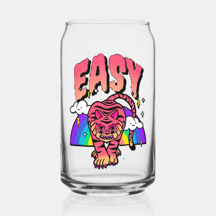 Canette Verre de Can EASY Tiger Retro Arc-en-ciel