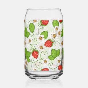 Canette Verre de canne à fraise