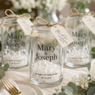 Canette Verre de mariage gravé personnalisable