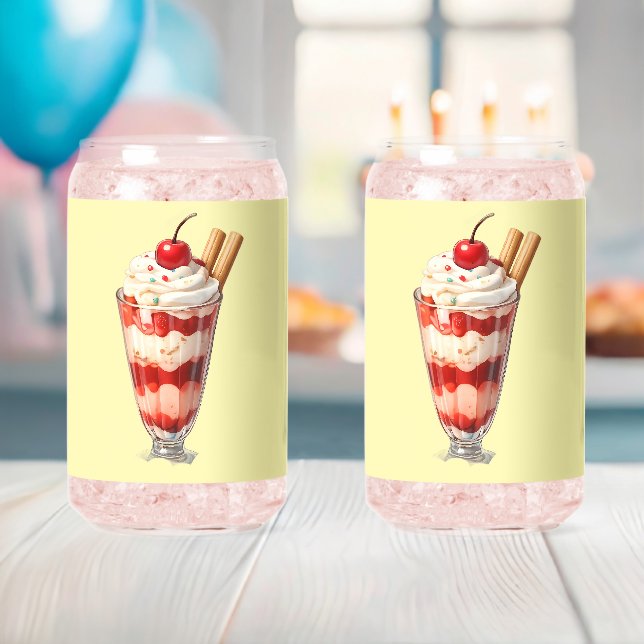 Canette Verre de parfait aux fraises (Insitu (Baby Shower))