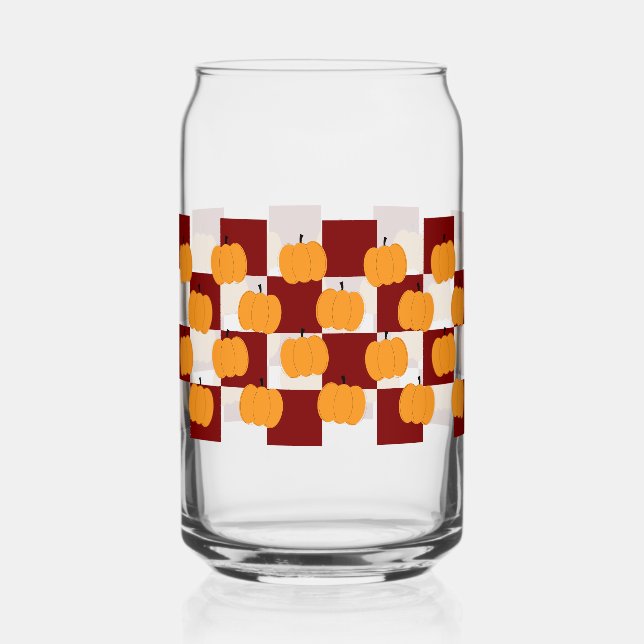 Canette Verre de pot de citrouille de Thanksgiving décorat (Recto)