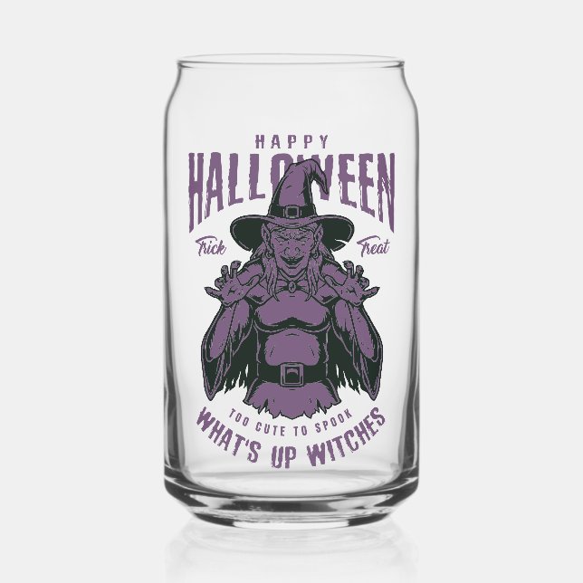 Canette Verre de sorcière d'Halloween - Éffrayant violet (Recto)