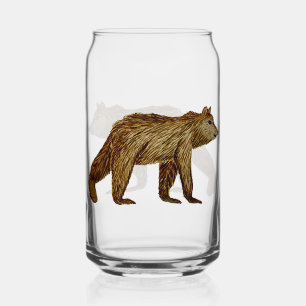 Canette Verre d'ours grizzly