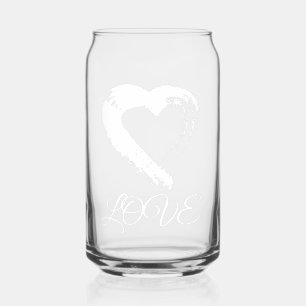 Canette Verre Drinkware Lune Coeur