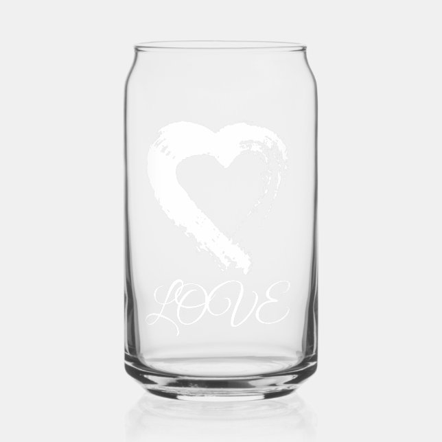 Canette Verre Drinkware Lune Coeur (Recto)