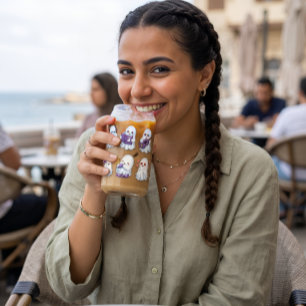 Canette Verre en forme de boîte avec éléments effrayants e