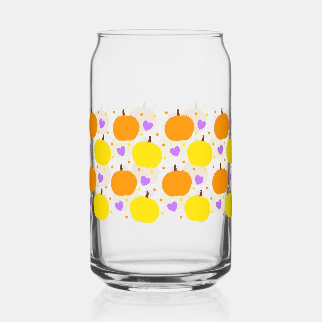 Canette Verre en forme de citrouille d'Halloween pour bois (Recto)