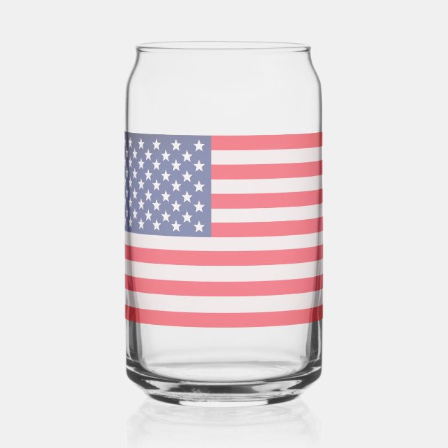 Canette Verre en forme de drapeau des États-Unis patriotiq (Recto)