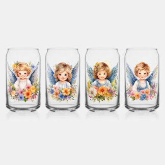 Canette Verre Ensemble de Drinkware 4 Pcs Little Angles