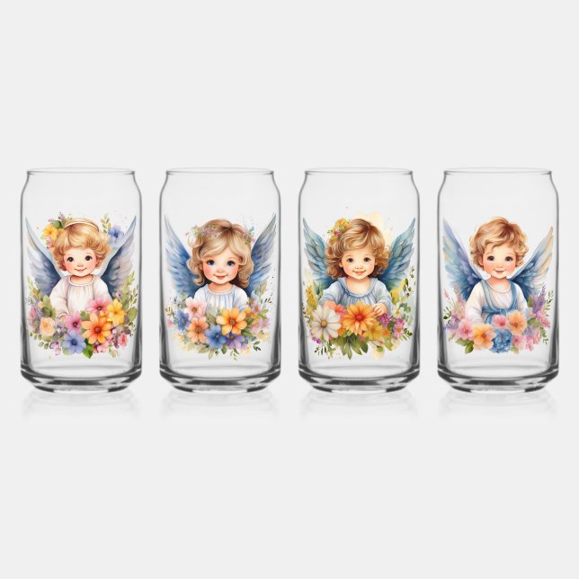 Canette Verre Ensemble de Drinkware 4 Pcs Little Angles (Recto)
