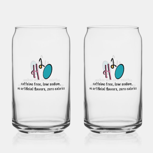 Canette Verre H2O Zéro Calorie (Recto)