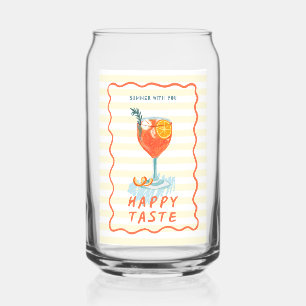 Canette Verre imprimé aux vibrations estivales – Vaisselle