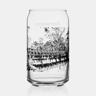 Canette Verre imprimé peut ensemble de 1