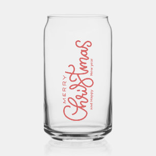Canette Verre Joyeux Noël Vaisselle de Fête pour Boisson