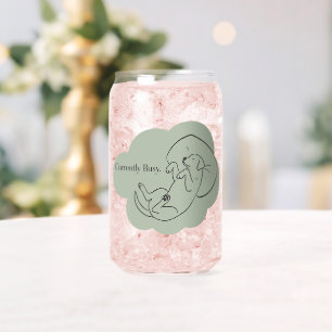 Canette Verre Labrador vert sauge personnalisé Cadeau po