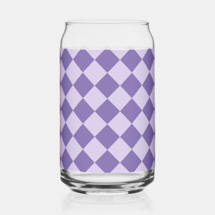 Canette Verre Motif de diamants de Checker violet