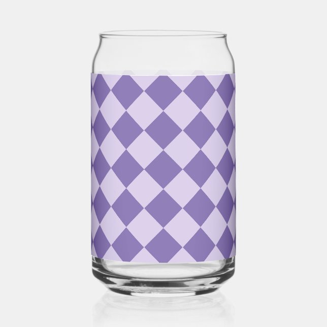 Canette Verre Motif de diamants de Checker violet (Recto)