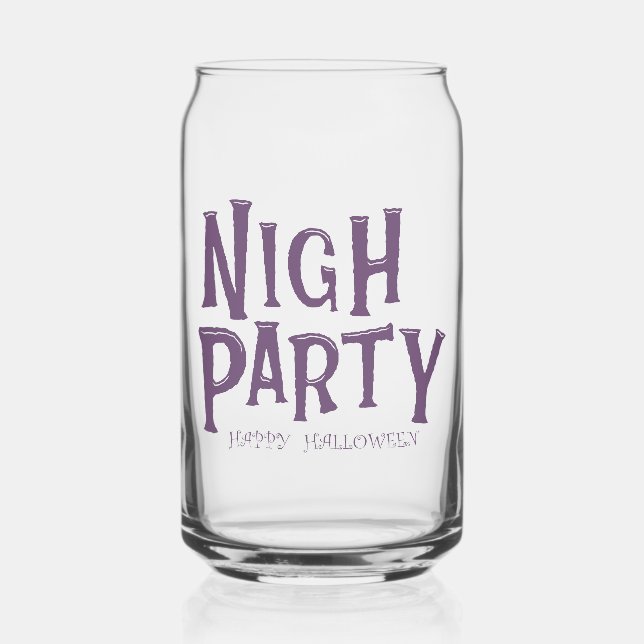 Canette Verre « Night Party » Halloween – Vaisselle effray (Recto)