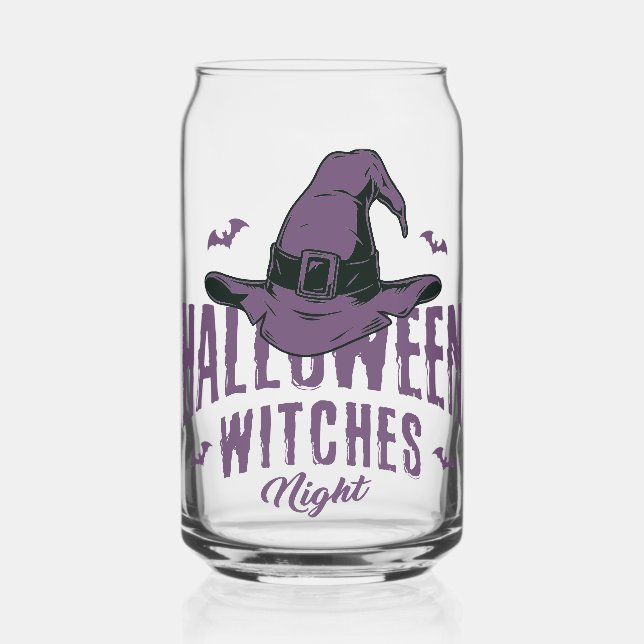 Canette Verre nocturne des sorcières d'Halloween - Éffraya (Recto)
